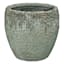 Green Metallic Rim Outdoor Planter, Medium