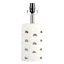 Found & Fable White Ceramic Cutout Accent Lamp Base, 14"