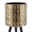 Found & Fable Bronze Metal Bamboo Planter Stand, Small