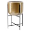 Bronze Round Metal Planter Stand, Small