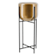 Round Bronze Metal Plant Stand, 25.8"