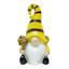 Bee Gnome Outdoor Garden Statue, 8"