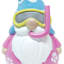Sunny Club Scuba Gnome Outdoor Garden Statue, 13.5"