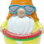 Sunny Club Swimming Gnome Outdoor Garden Statue, 13.5"