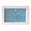 Ty Pennington White Wooden Square Table Clock, 4"
