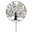 Tree of Life & Birds Round Metal Cutout Yard Pick, 42"