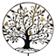 Tree of Life & Birds Round Metal Cutout Yard Pick, 42"