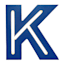 Tiny Dreamers 6" Blue LED Monogram Letter, K