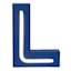 Tiny Dreamers 6" Blue LED Monogram Letter, L
