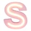 Tiny Dreamers 6" Pink LED Monogram Letter, S
