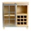 Honeybloom Suzanne Wood & Metal Barn Door Wine Cabinet