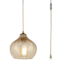 Found & Fable Chevron Glass Pendant Light, 9"