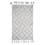 Ivory High-Low Diamond Handwoven Accent Rug, 2x4