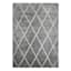 (C131) Grey & White Diamond Tufted Area Rug, 5x7