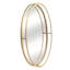 Gold Metal Oval Wall Mirror, 20x30