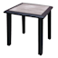 Providence Savannah Black Steel Outdoor Chat End Table