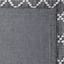 (B772) Found & Fable Tribal Grey Diamond Design Runner, 2x6