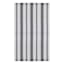 (D551) Honeybloom Flatweave Ivory & Black Striped Area Rug, 5x7