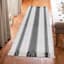 (D551) Honeybloom Flatweave Ivory & Black Striped Runner, 2x7