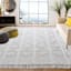 (D552) Honeybloom Flatweave Ivory & Beige Fringe Area Rug, 8x10