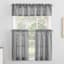 Paige Grey Tier Curtain Panel Set, 64x36