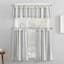 Pelham Grey Tier Curtain Panel Set, 54x36