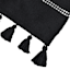 (D582) Honeybloom Black Striped Woven Accent Rug, 2x4