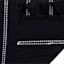 (D582) Honeybloom Black Striped Woven Area Rug, 5x7