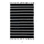 (D582) Honeybloom Black Striped Woven Area Rug, 5x7