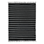 (D582) Honeybloom Black Striped Woven Area Rug, 8x10
