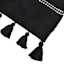 (D582) Honeybloom Black Striped Woven Area Rug, 8x10