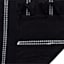 (D582) Honeybloom Black Striped Woven Area Rug, 8x10