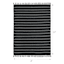 (D582) Honeybloom Black Striped Woven Area Rug, 8x10