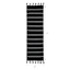 (D582) Honeybloom Woven Black Striped Runner Rug, 2x7