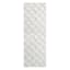 (B813) Ivory Diamond Tufted Shag Runner, 2x7