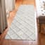 (B813) Ivory Diamond Tufted Shag Runner, 2x7