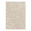(C189) Crosby St. Ivory Geometric Shag Area Rug, 5x7