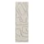 (C189) Crosby St. Ivory Geometric Shag Runner, 2x6