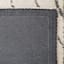 (C189) Crosby St. Ivory Geometric Shag Runner, 2x6