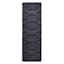(A481) Crosby St. Black Geometric Line Runner, 2x6