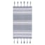 (B800) Honeybloom Grey & Ivory Striped Accent Rug, 27x45