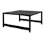 Soho Black Steel Slat Patio Coffee Table, 39.2"