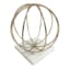 Gold Wire Orb Pedestal with Marble Base