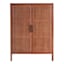 Honeybloom Wooden & Rattan Door Cabinet