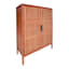 Honeybloom Wood Rattan Door Cabinet