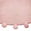 Tiny Dreamers Pink Round Pom-Pom Accent Rug, 3'