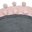 Tiny Dreamers Pink Round Pom-Pom Accent Rug, 3'