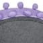 Tiny Dreamers Purple Round Pom-Pom Accent Rug, 3'