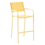 Sunny Club Light Yellow Textilene Stackable Outdoor Barstool