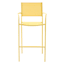 Sunny Club Light Yellow Textilene Stackable Outdoor Barstool